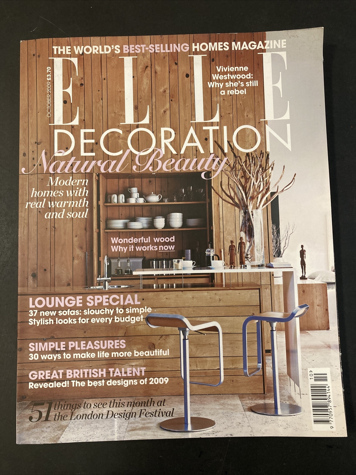 Elle Decoration Magazine # 206 October 2009 Natural Beauty Vivienne Westwood