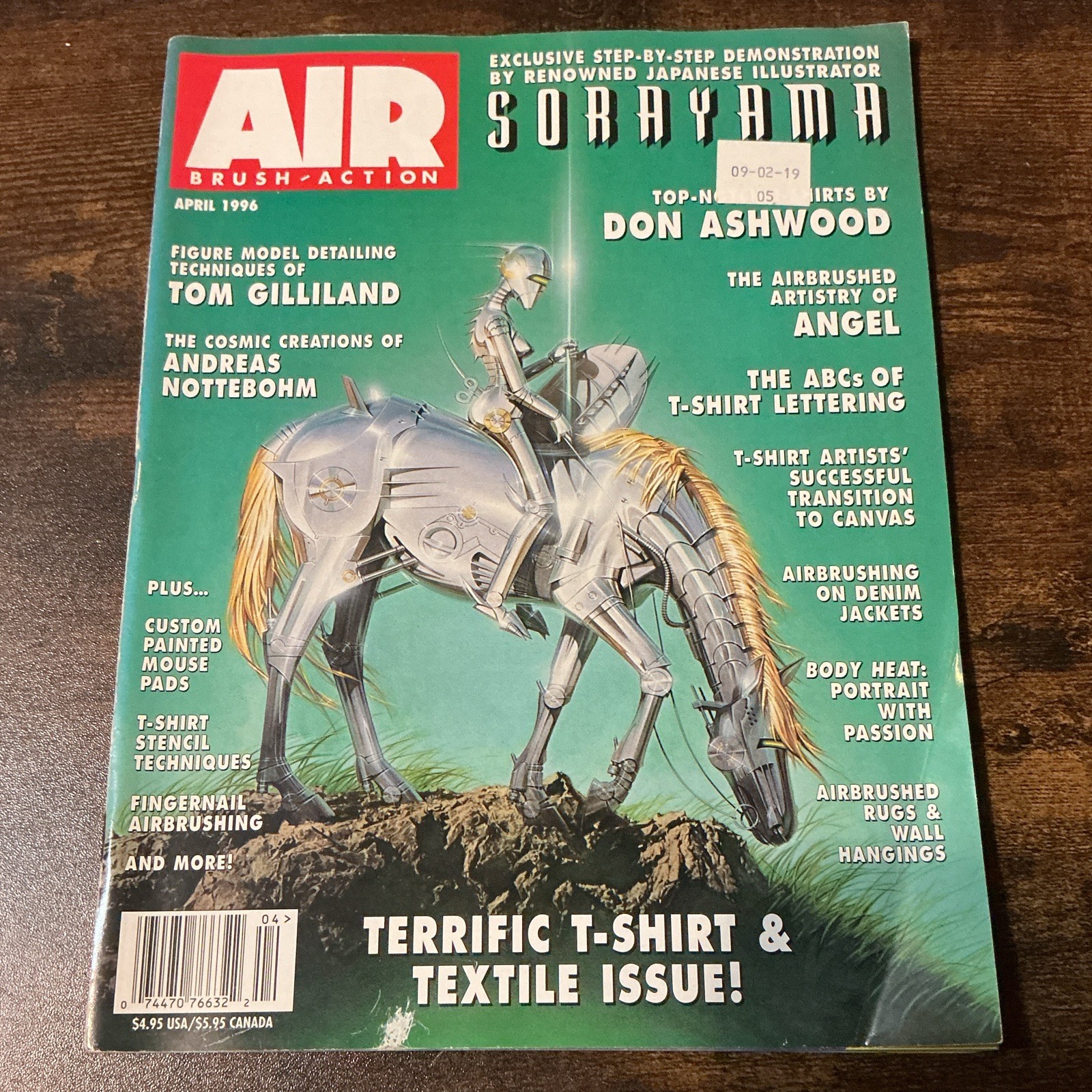 Air Brush Action Issue 04 April 1996 English Airbrushing T-shirt Textile
