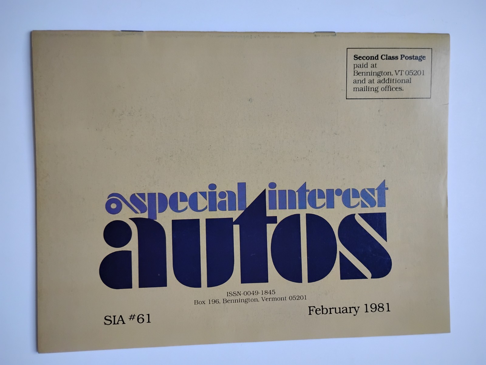 Special Interest Auto Magazine February 1981