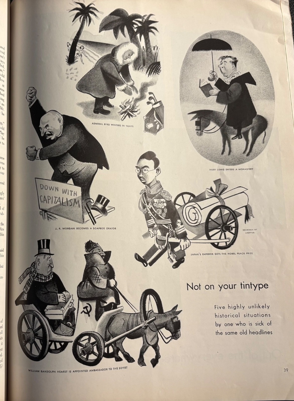VANITY FAIR AUG 1935 EVIL GREEN HITLER DREAMS OF WORLD DOMINATION by GARRETTO