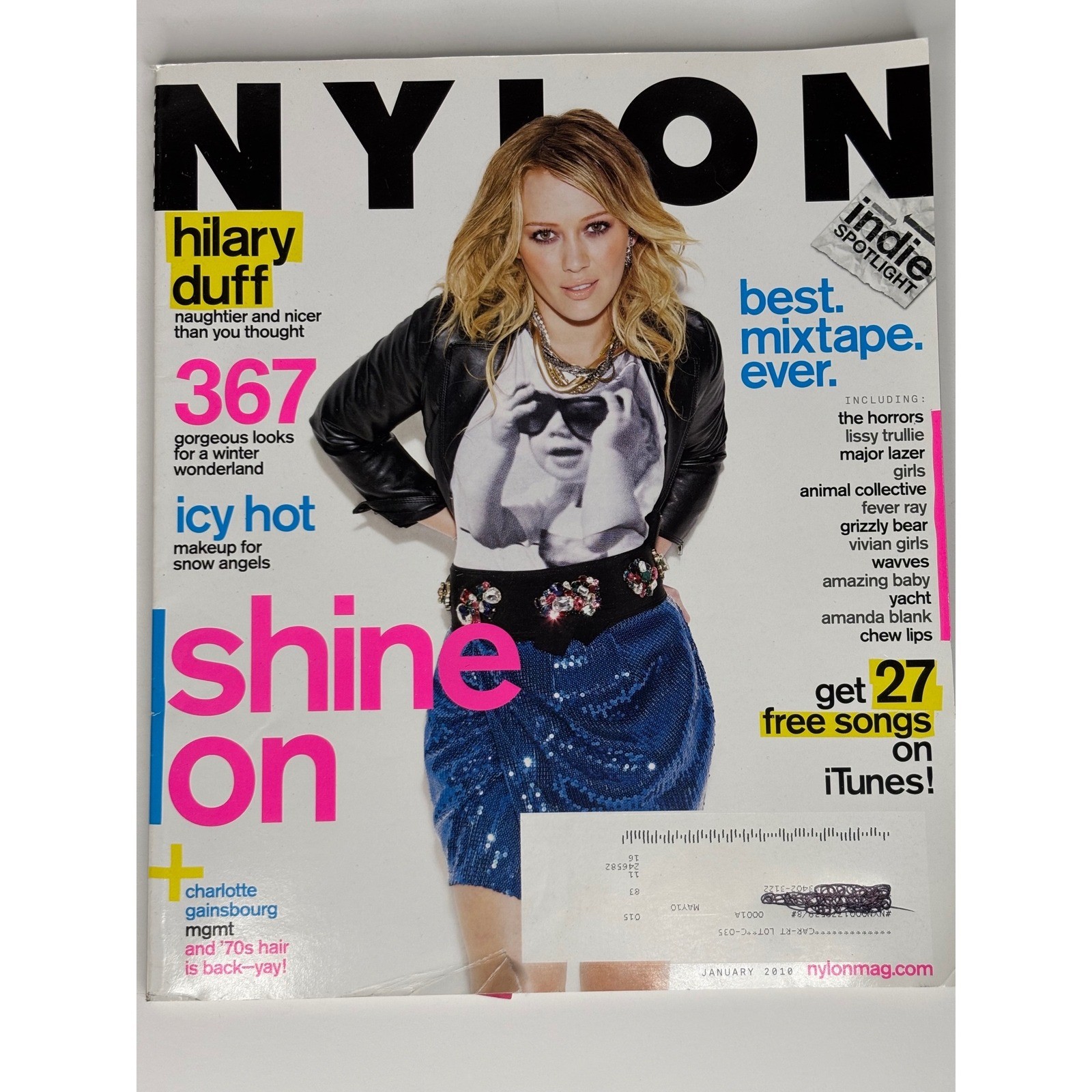 Nylon Magazine Hilary Duff January 2010 Issue Vampire Weekend Indie Fashion