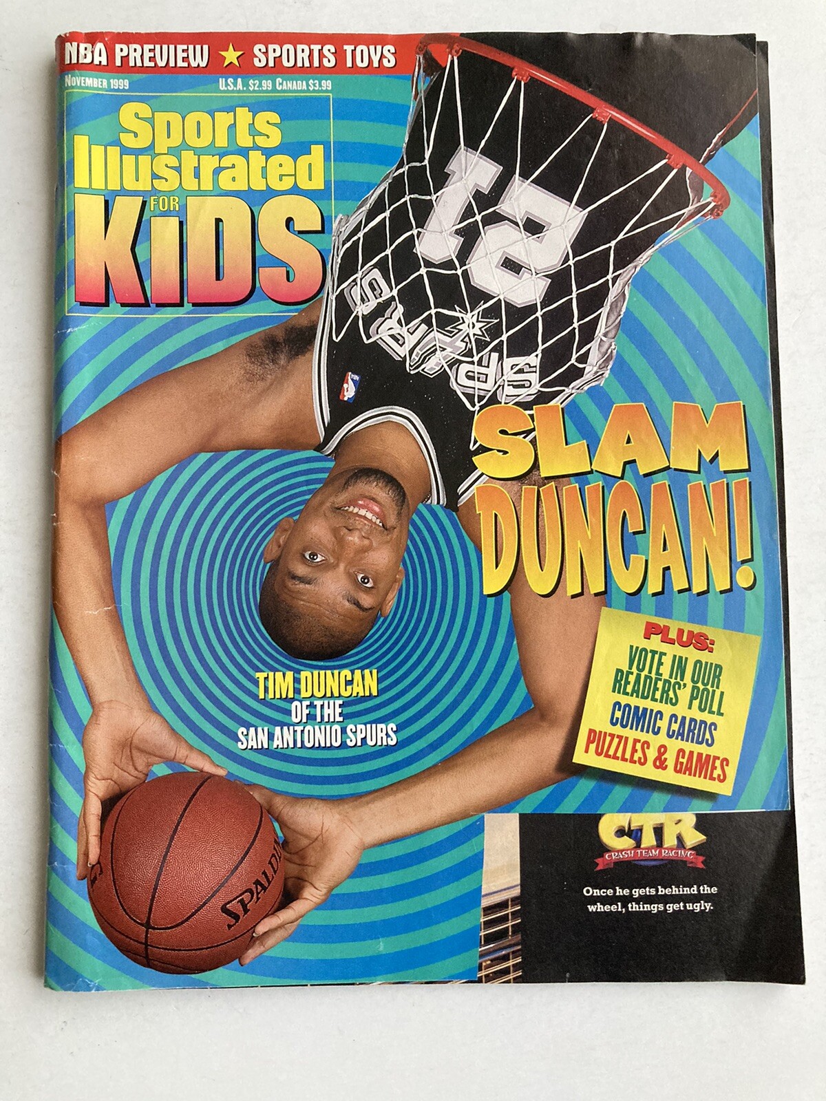 Sports Illustrated for Kids Magazine November 1999 (Includes Uncut Cards)
