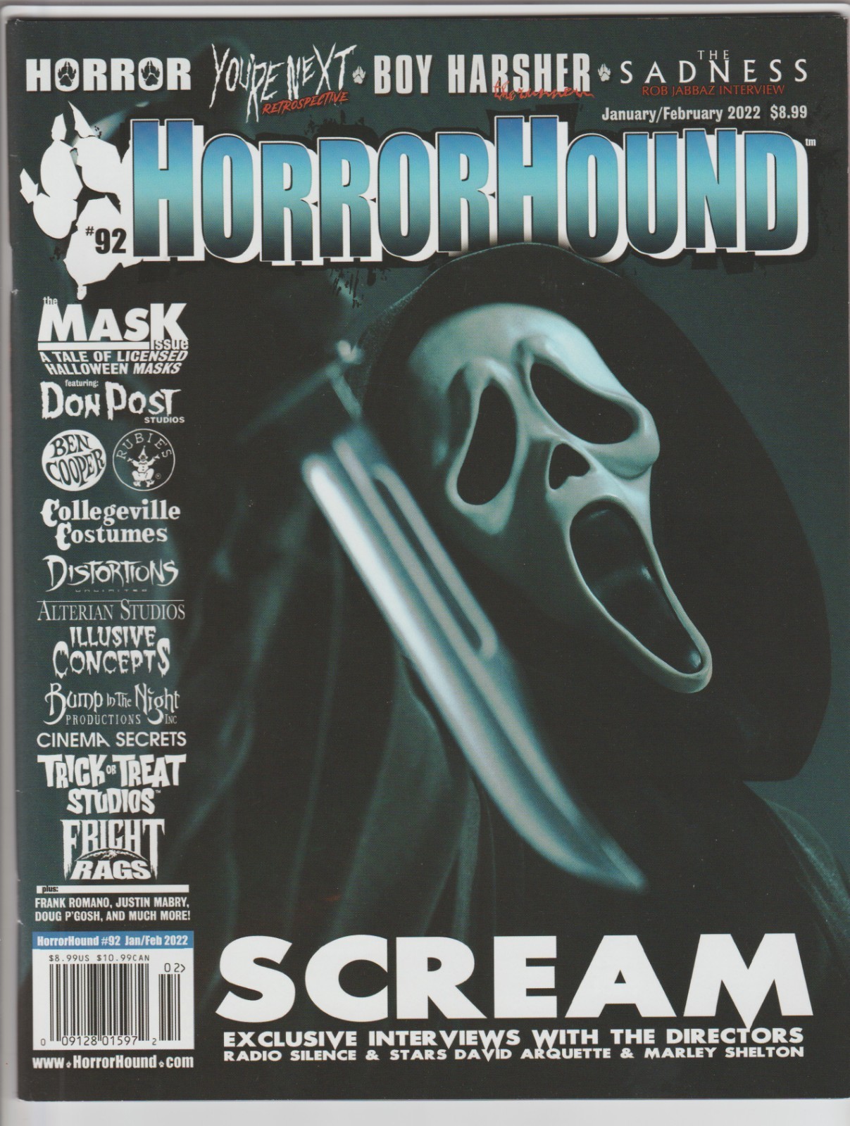 HorrorHound #92 Magazine SCREAM Youre Next BOY HASHER Ghost Face