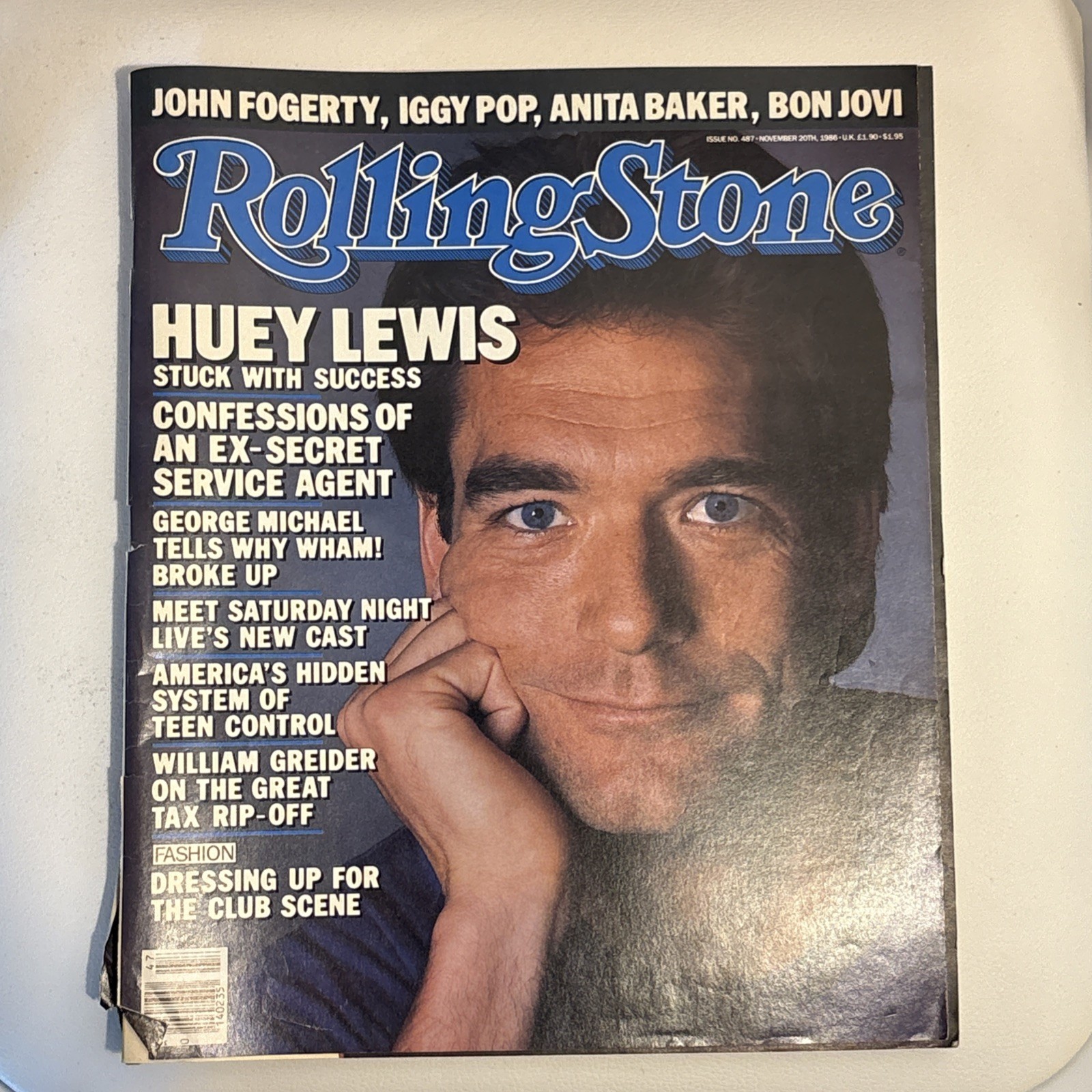 Rolling Stone Magazine #487 November 20, 1986 Huey Lewis: Stuck with Success