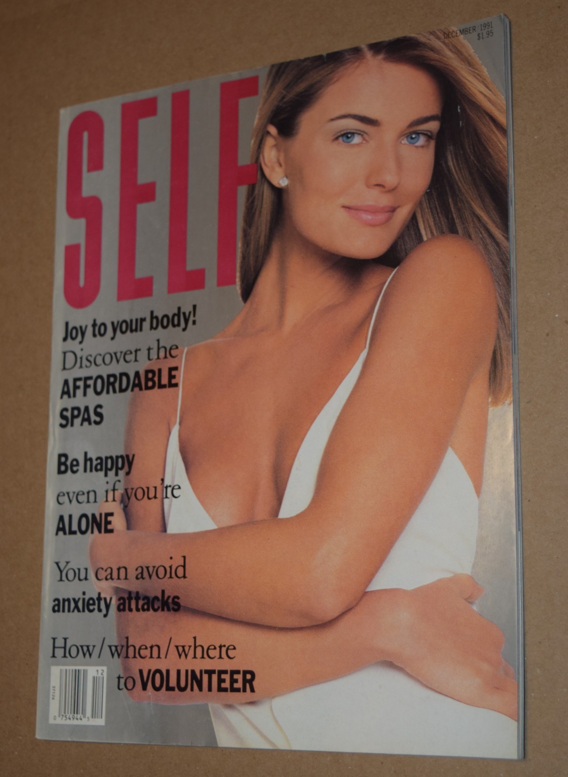 Vintage December 1991 SELF Fashion Magazine Paulina Porizkova Cover