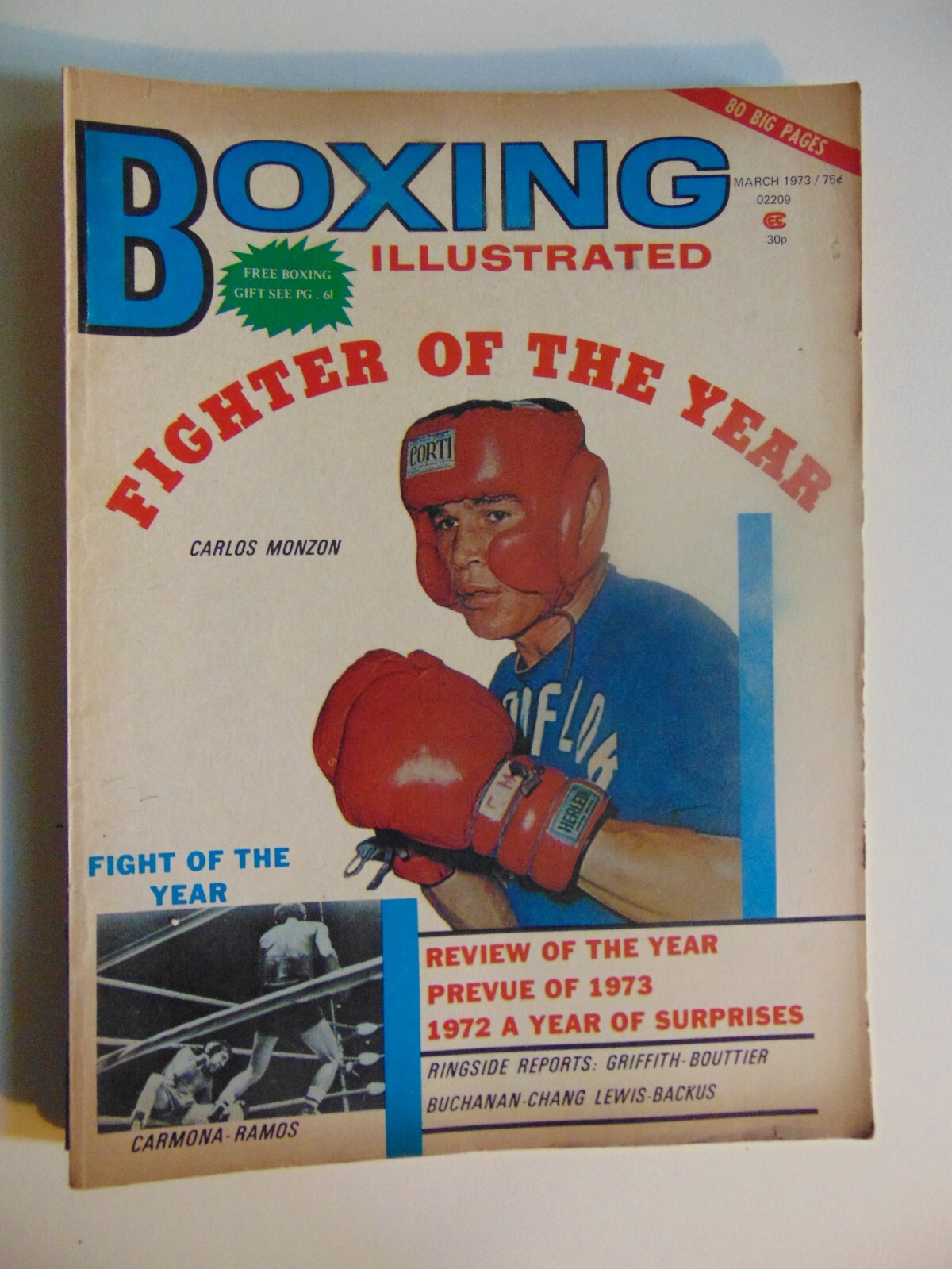 BOXING ILLUSTRATED Magazine March 1973 CARLOS MONZON Fighter of the Year