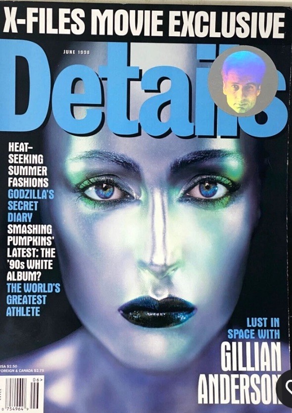 DETAILS June 1998 X-FILES Movie Exclusive Gillian Anderson & Alien Hologram