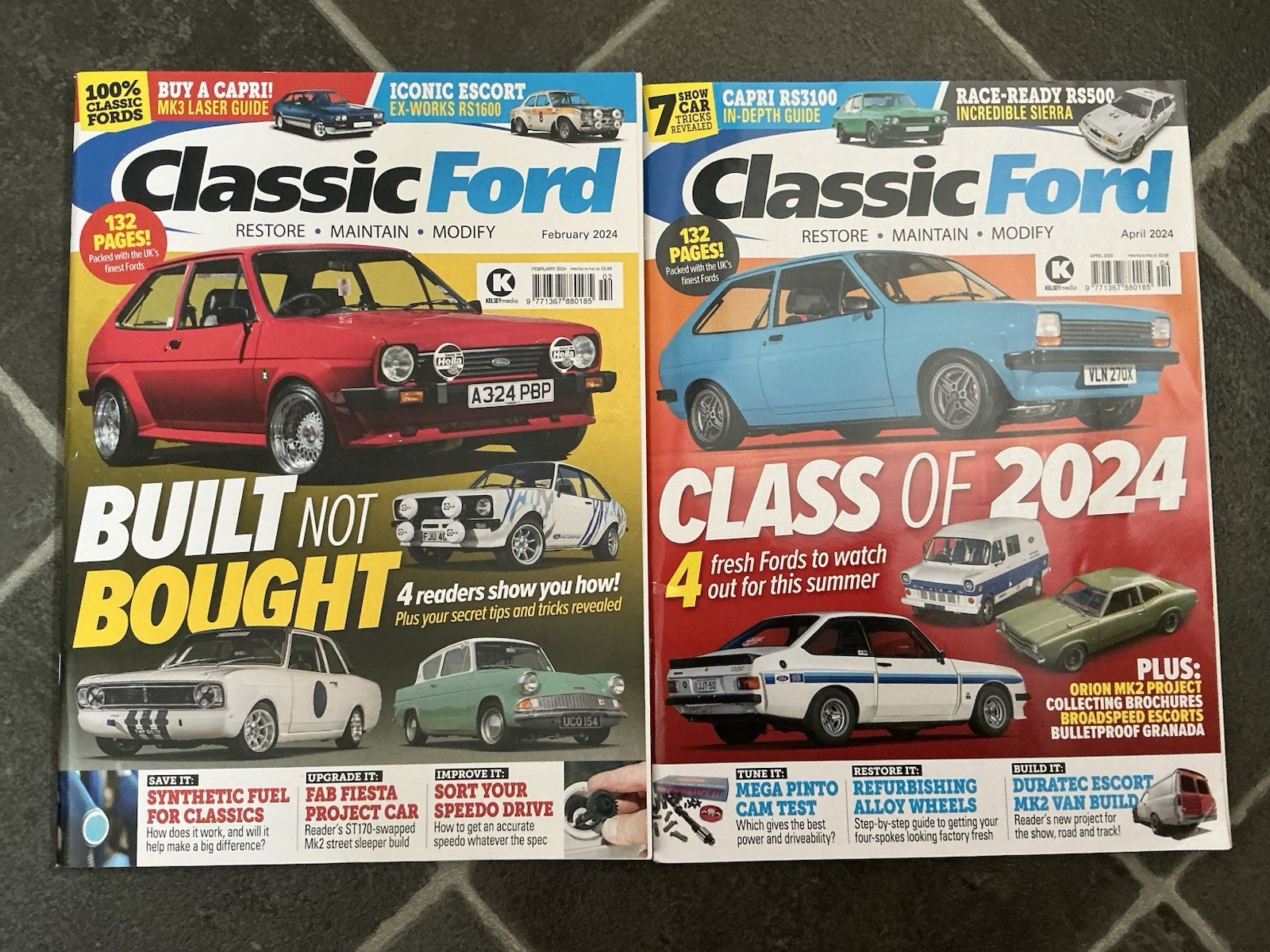TWO 2 ISSUES OF CLASSIC FORD MAGAZINE FEBRUARY APRIL 2024