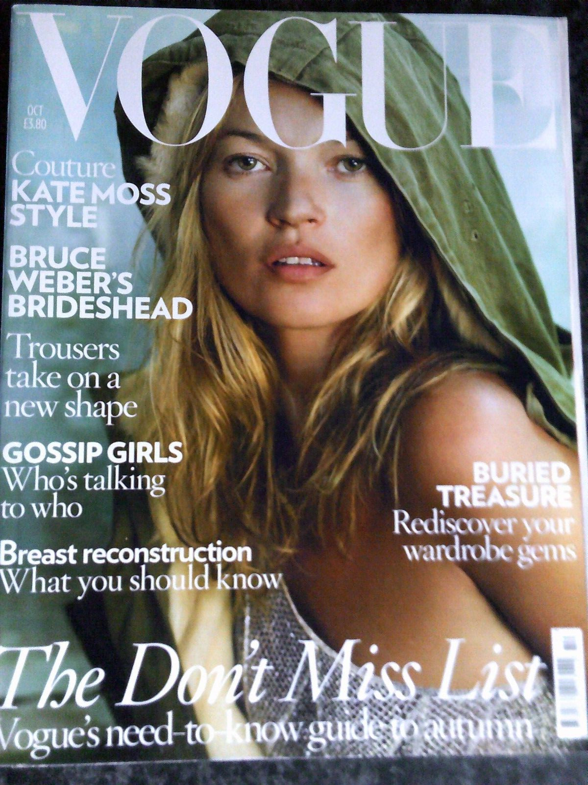 Vogue – October 2008 – Lovely Smooth Copy – Gift Quality – KATE MOSS