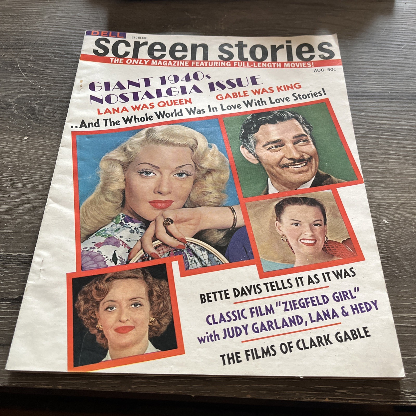 Screen Stories Magazine August 1971 Giant 1940’s Nostalgia Issue