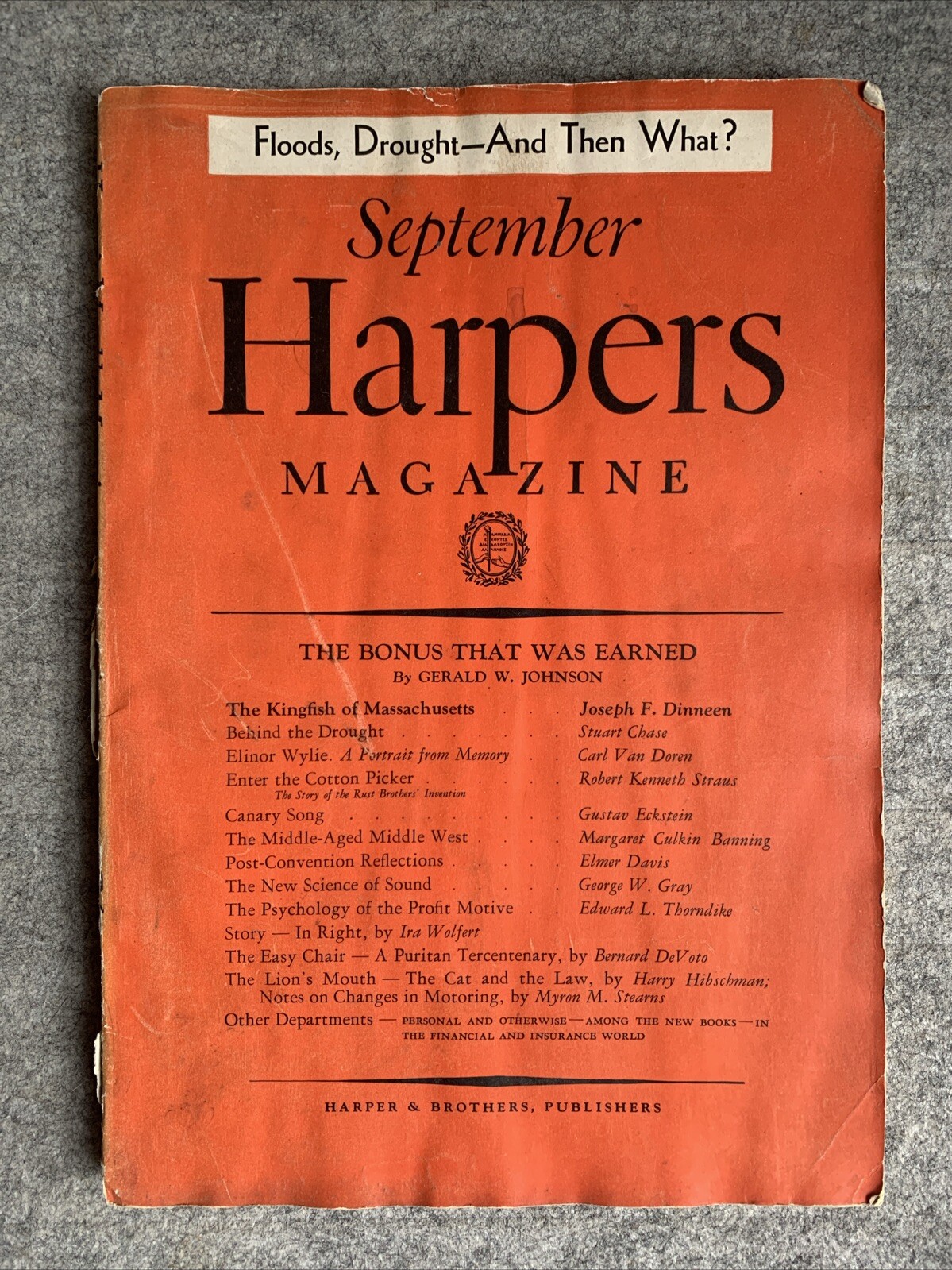 Harpers Magazine : September 1936 : Vintage!