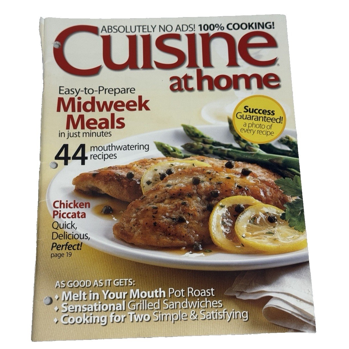 Cuisine at Home Food Magazine Lot of 5 Issues Weeknights Lite Menu Diet Ephemera