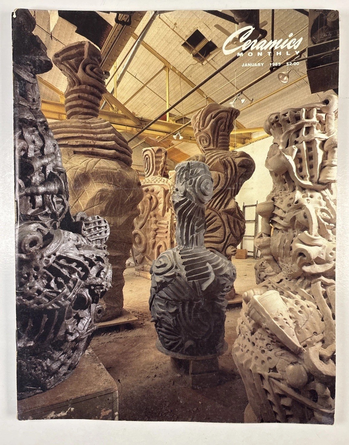 Ceramics Monthly Magazine January 1985 Vintage Art Pottery Ceramics Issue