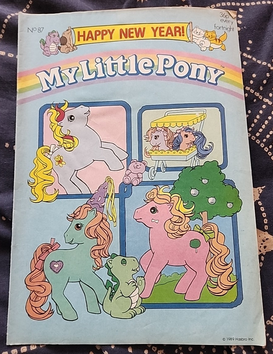 Vintage 80s G1 UK My Little Pony Magazine Issue 87 See Photos Magic Message Pony