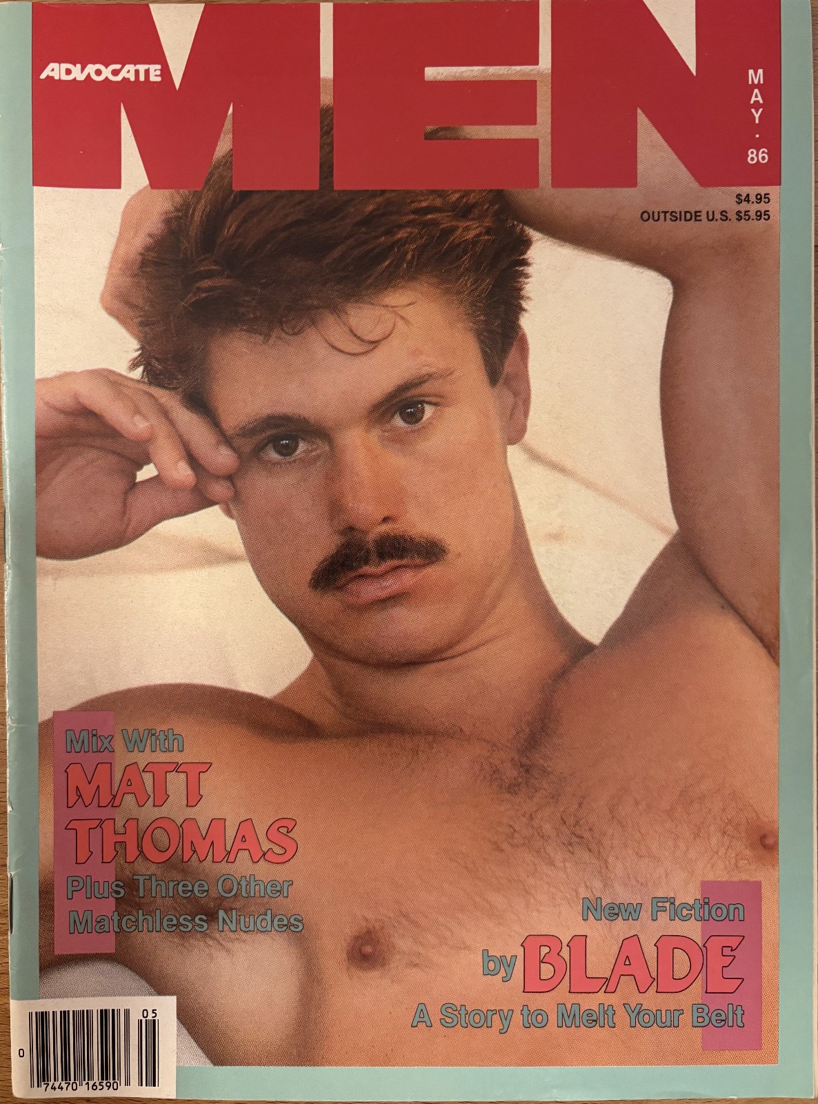 ADVOCATE MEN MAGAZINE May 1986 — Vintage-Gay-Erotic Male Modeling- 80s