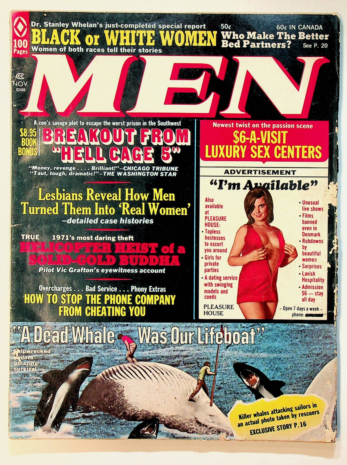 Men Magazine Vol. 20 #11 VG 1971 Low Grade