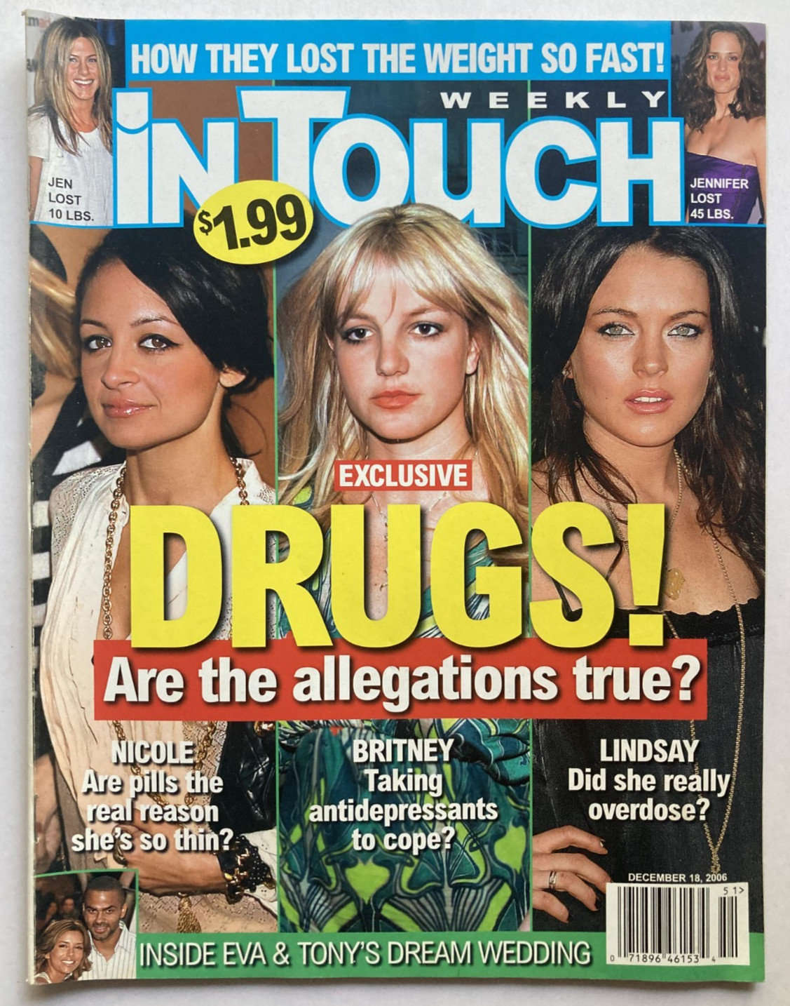 BRITNEY SPEARS / LINDSAY LOHAN / NICOLE RICHIE December 2006 IN TOUCH Magazine