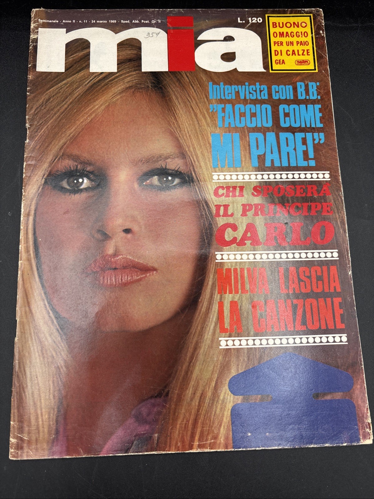 1969 Bridget Bardot MIA Italy Film Magazine
