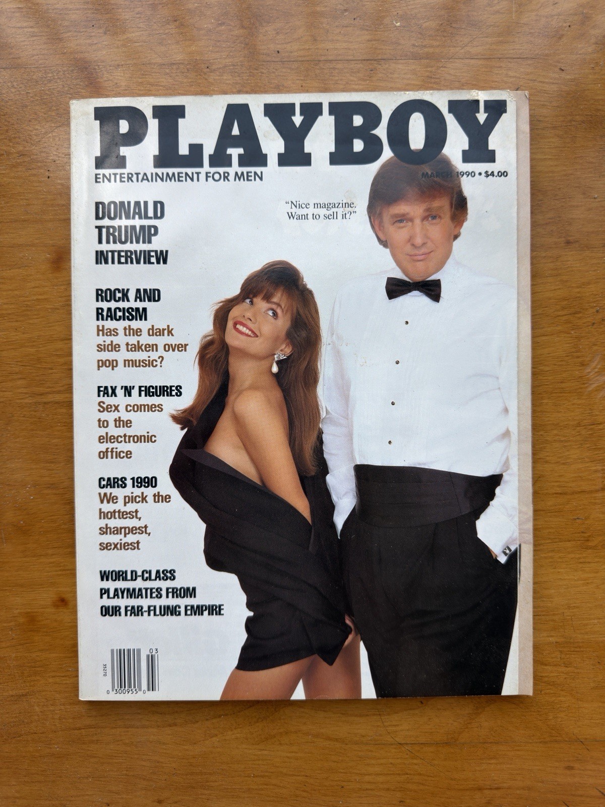 Play Boy Magazine March 1990 Vintage Donald Trump Interview – Centerfold Intact