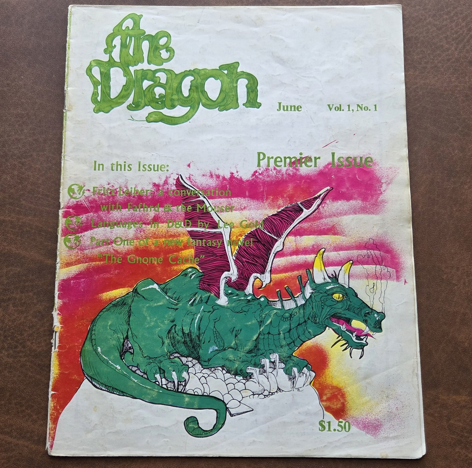 TSR The Dragon Magazine June 1976 Vol 1 No 1 Premier Issue Ungraded