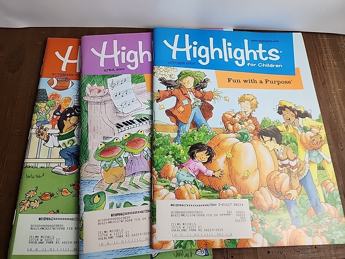 Highlights For Children Magazine Educational from 2003 Lot Of 3