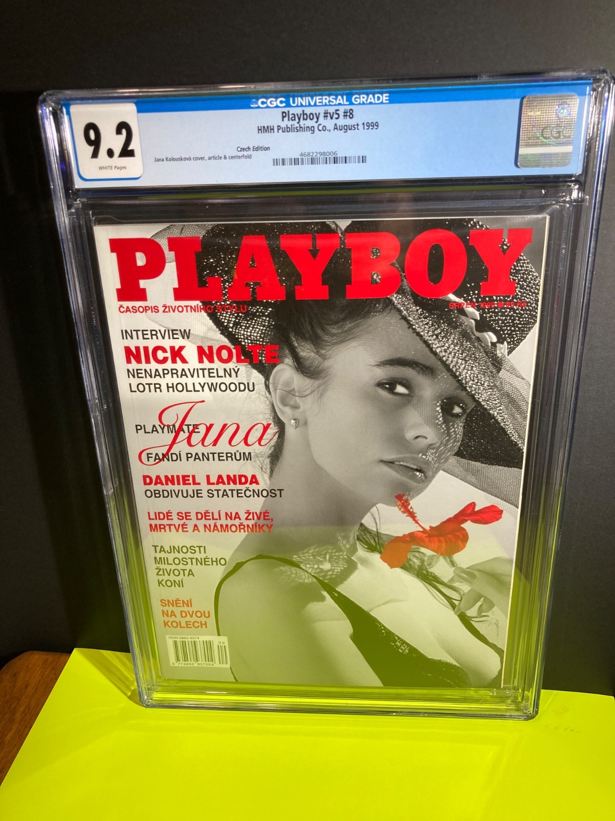 Playboy August 1999 CZECH EDITION Jana Kolouskova CGC 9.2 CGC Foreign