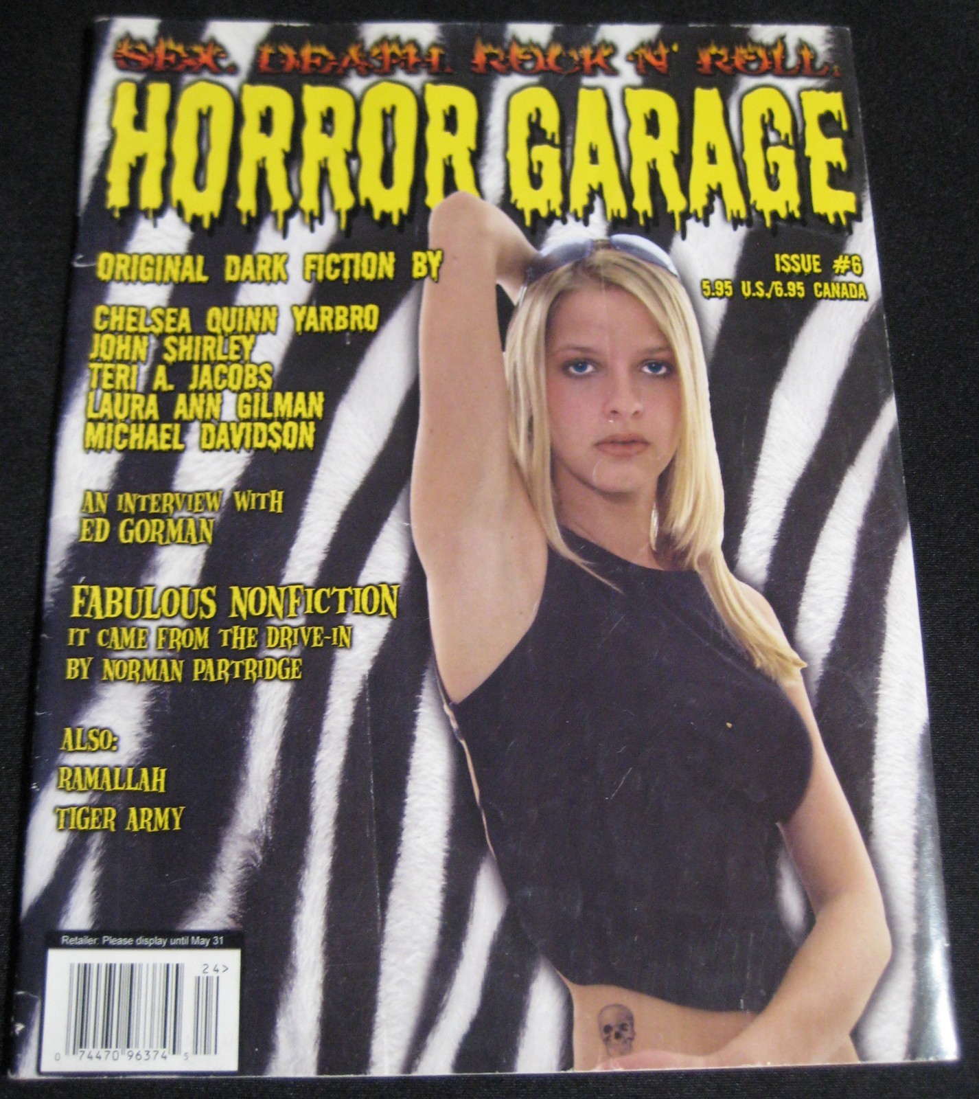 HORROR GARAGE SEX,DEATH,ROCK&ROLL MAGAZINE #6