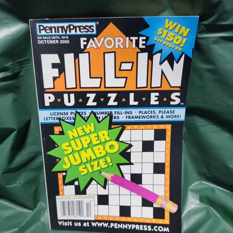 Penny Press Favorite Fill-In Puzzles Super Jumbo Oct 2005 New Size