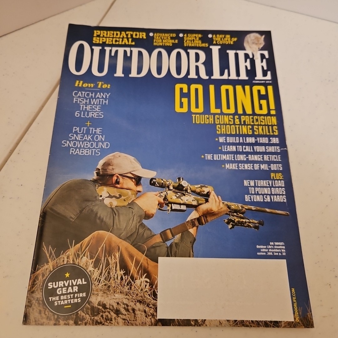 Outdoor Life Magazine Lot 5 Feb-May August 2014 Hunting Fishing Trapping