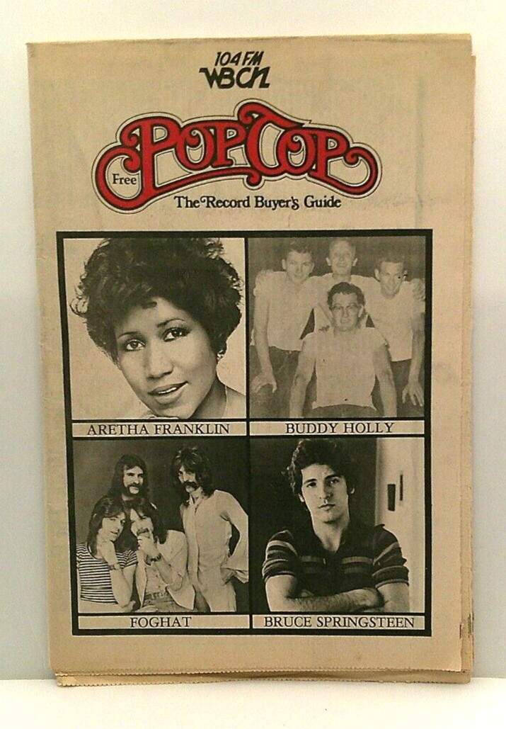 POP TOP VOL3 #5 1978 WBCN RECORD BUYER’S GUIDE ARETHA FRANKLIN BRUCE SPRINGSTEEN