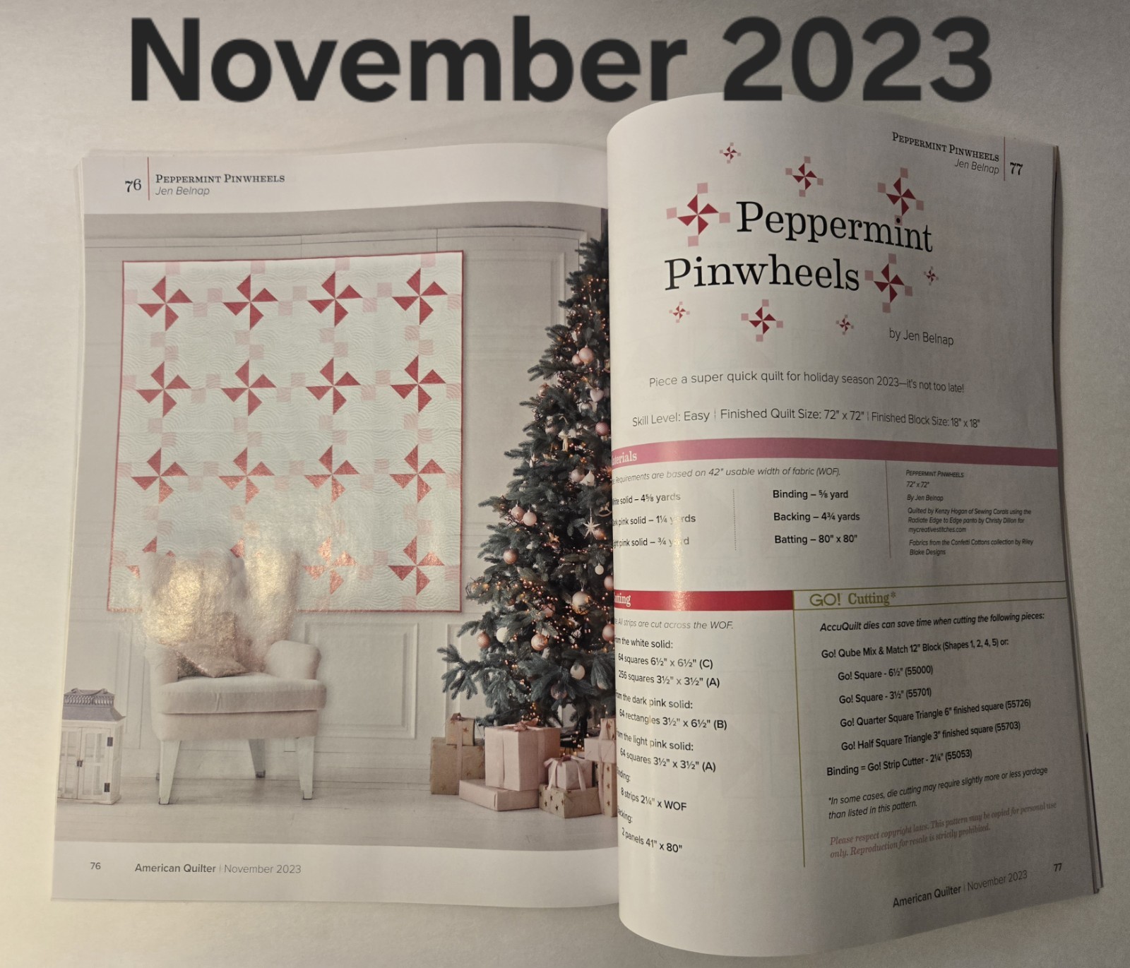 American Quilter magazines 2023/2024 (6 Different Months Available)