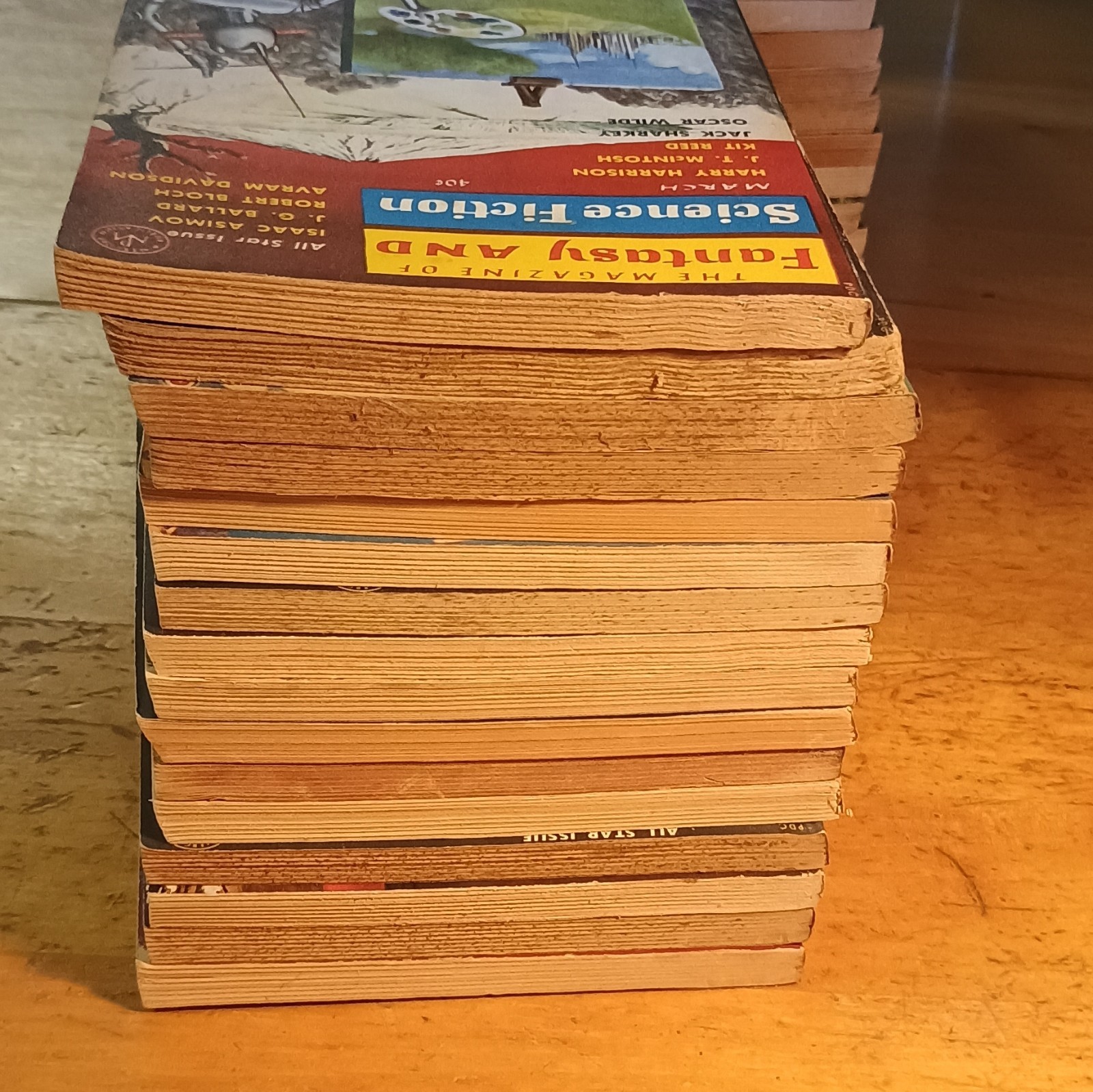 Lot Of 45 Pulp Magazines of Fantasy and Science Fiction Featuring Lots Of Asimov