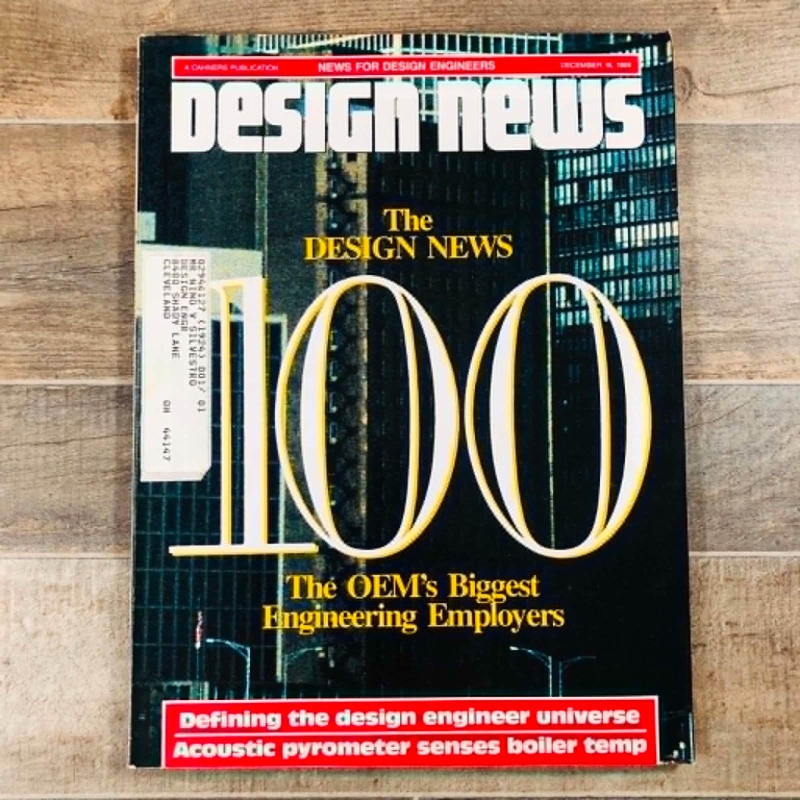 Design News Magazine December 18 1989 Top 100 OEM Engineering Employers History
