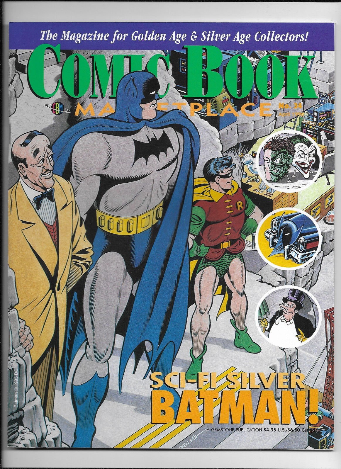 Comic Book Marketplace Magazine #34 April 1996 SCI-FI SILVER BATMAN ISSUE! CBM