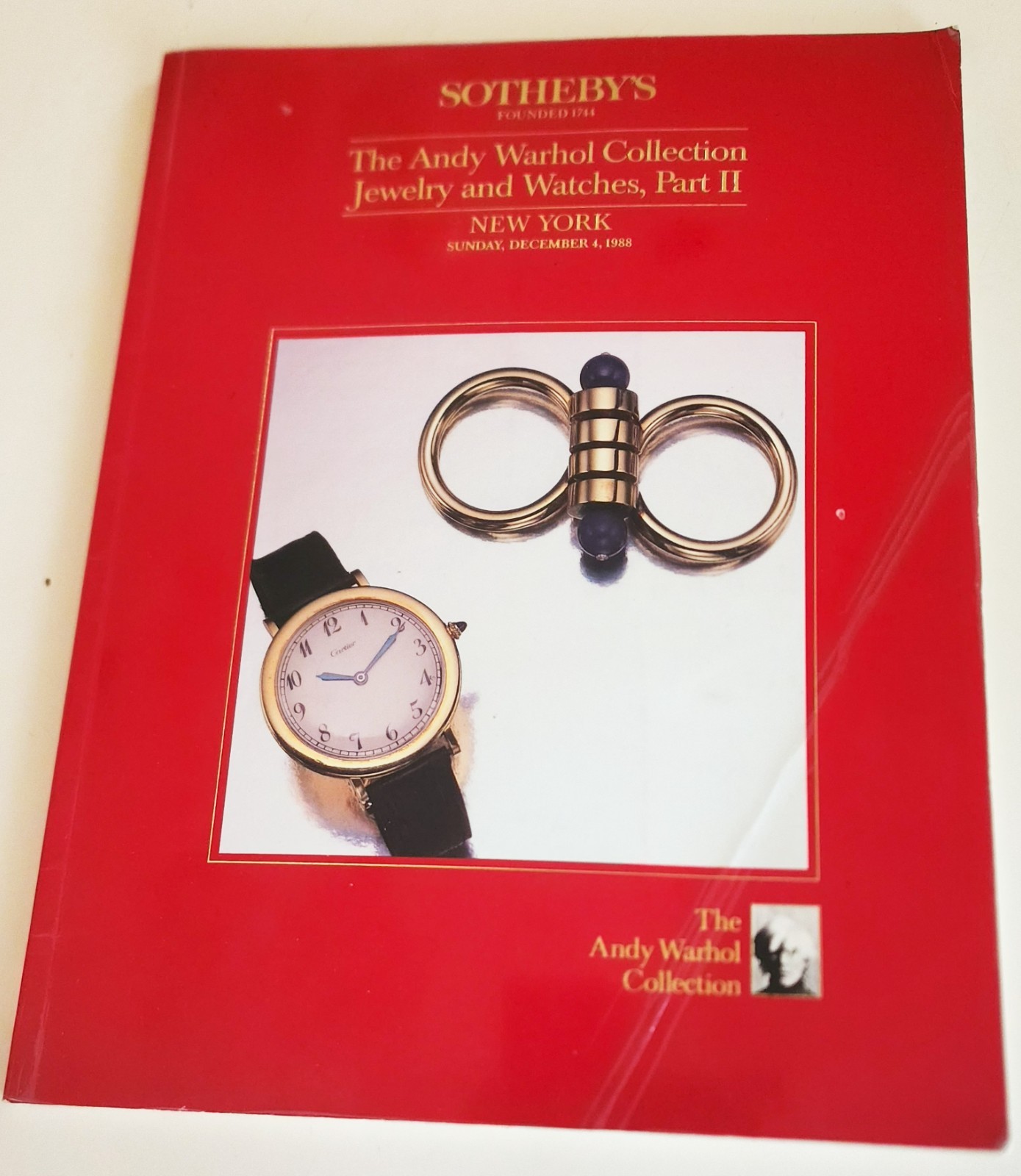 SOTHEBY’S ORIGINAL ANDY WARHOL COLLECTION JEWELRY AND WATCHES PART 2 12/4/1988