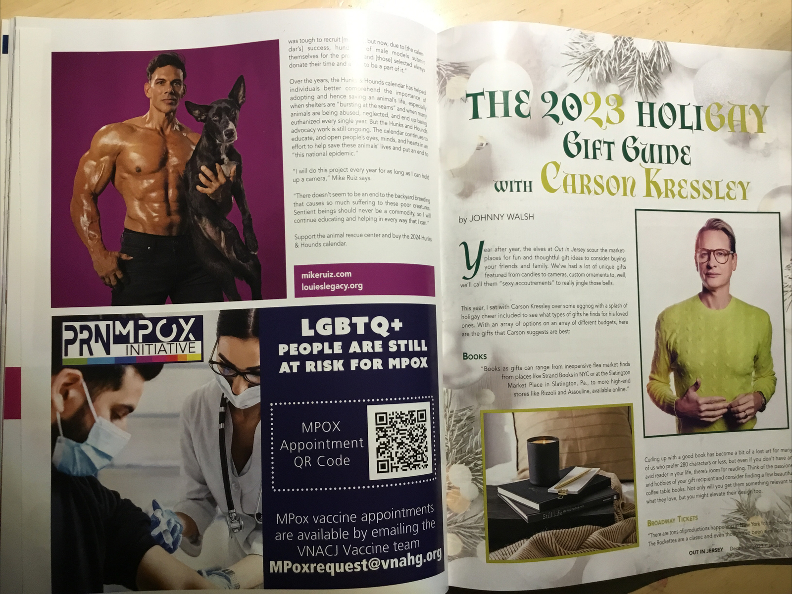 Drag Queen Sherry Vine,Erene Mastrangeli…Out IN Jersey Mag Dec 2023-Jan 2024 GAY