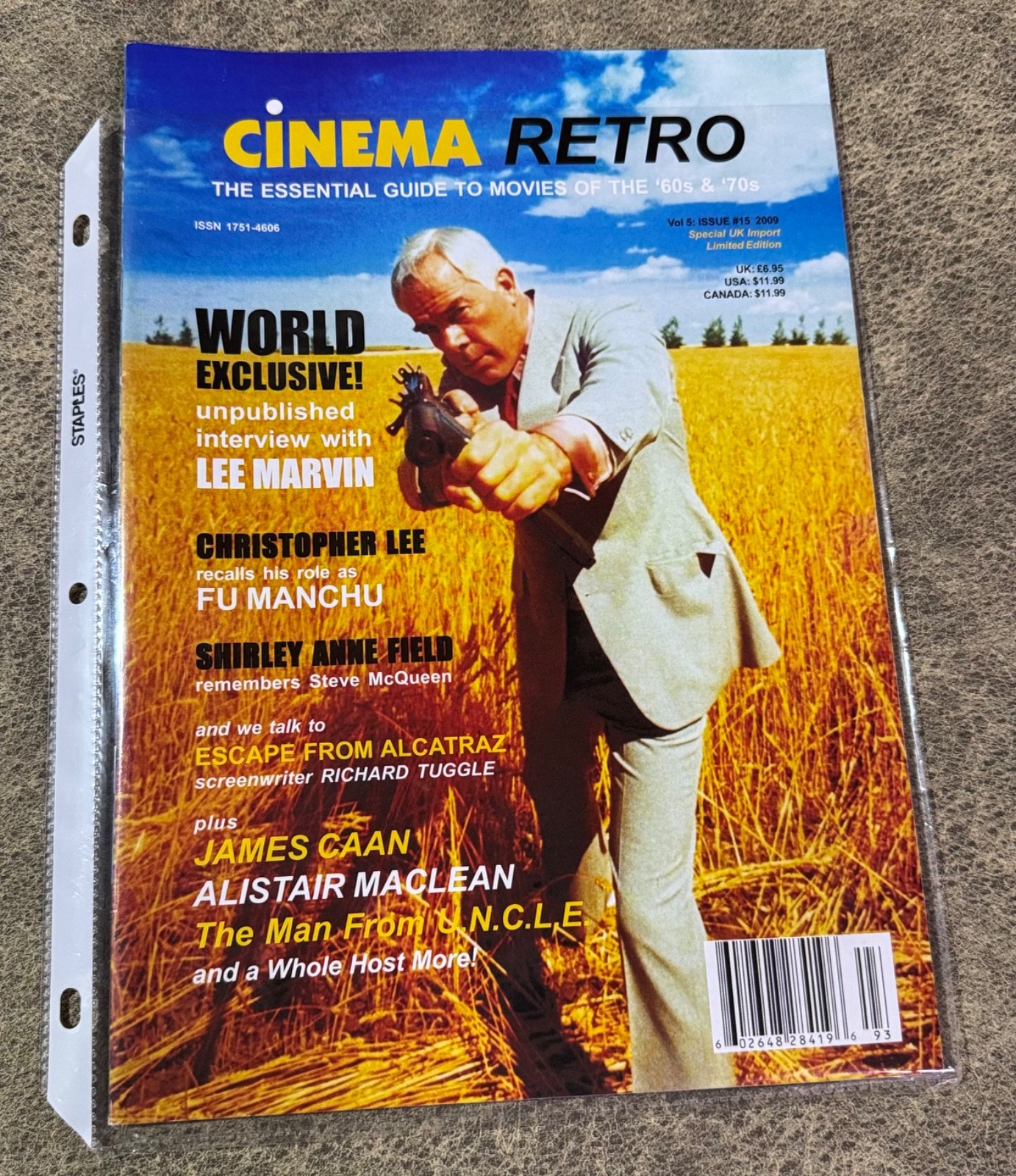 CINEMA RETRO magazine movies films #15 2009 lee Marvin Caan man from UNCLE