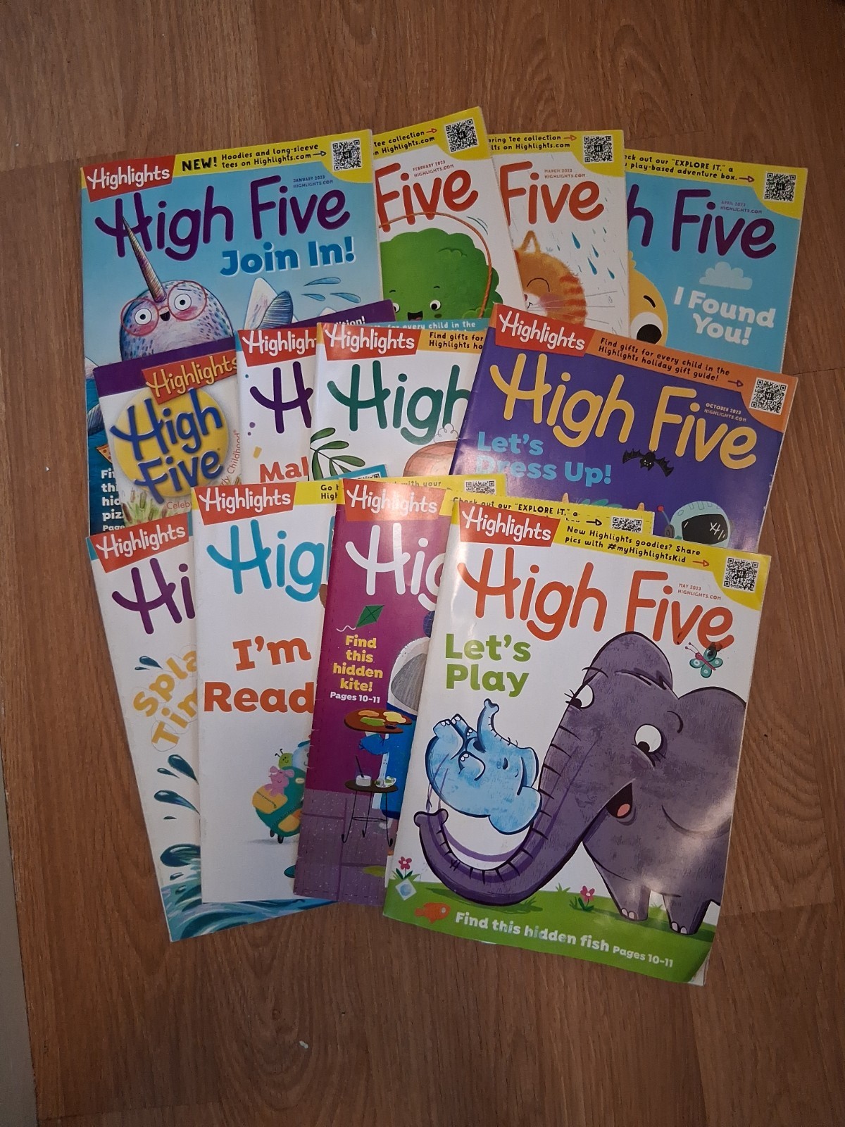 Highlights Magazine High Five Lot Of 12 Magazines Educational Home Schooling