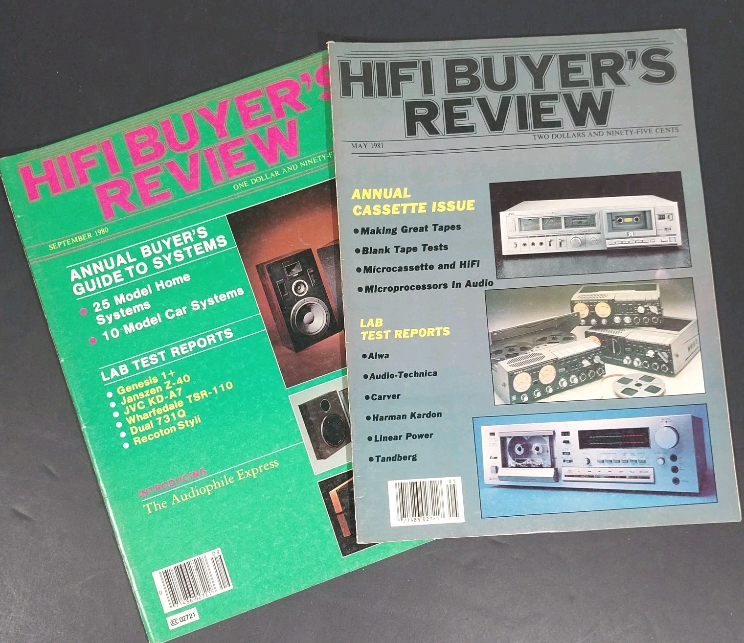 Original Vintage Hi-Fi Buyer’s Review Magazine Lot (2) – Sept 1980 & May 1981