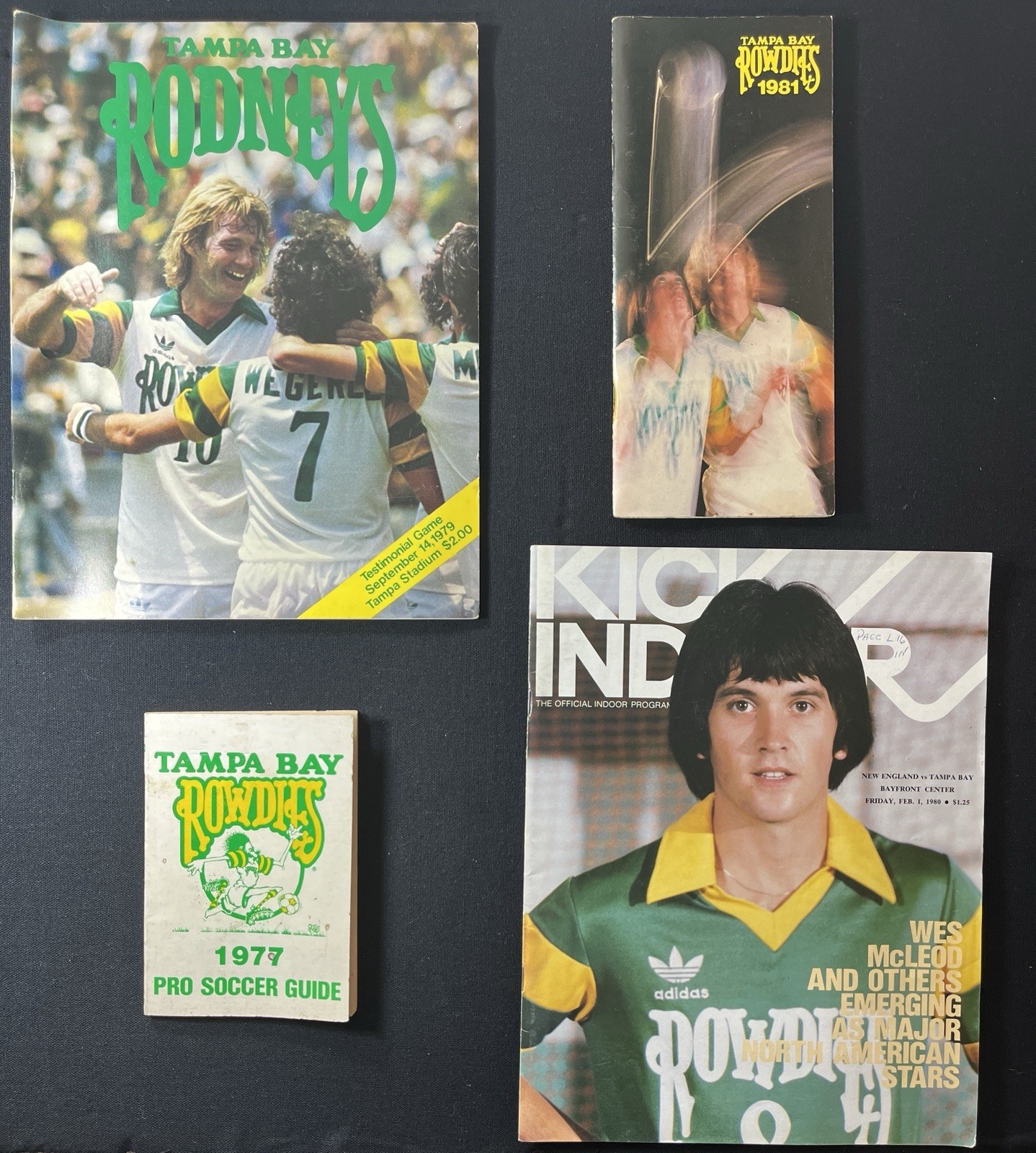 Lot Of 6: KICK NASL – Soccer Magazines Tampa Bay Rowdies, 2 Rare Media Guides