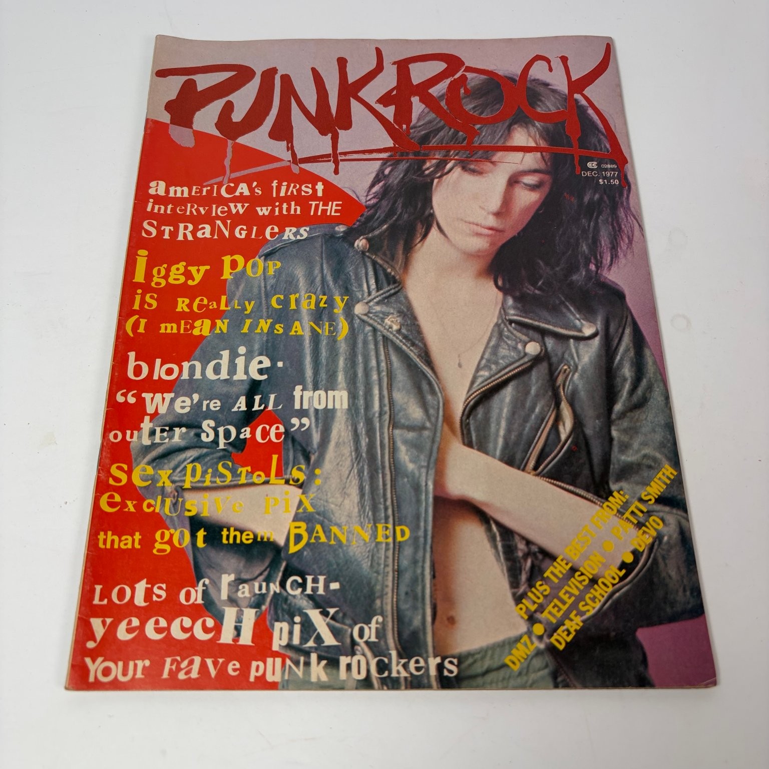 Punk Rock Magazine December 1977 Issue #1 RARE Patti Smith Iggy Pop Sex Pistols