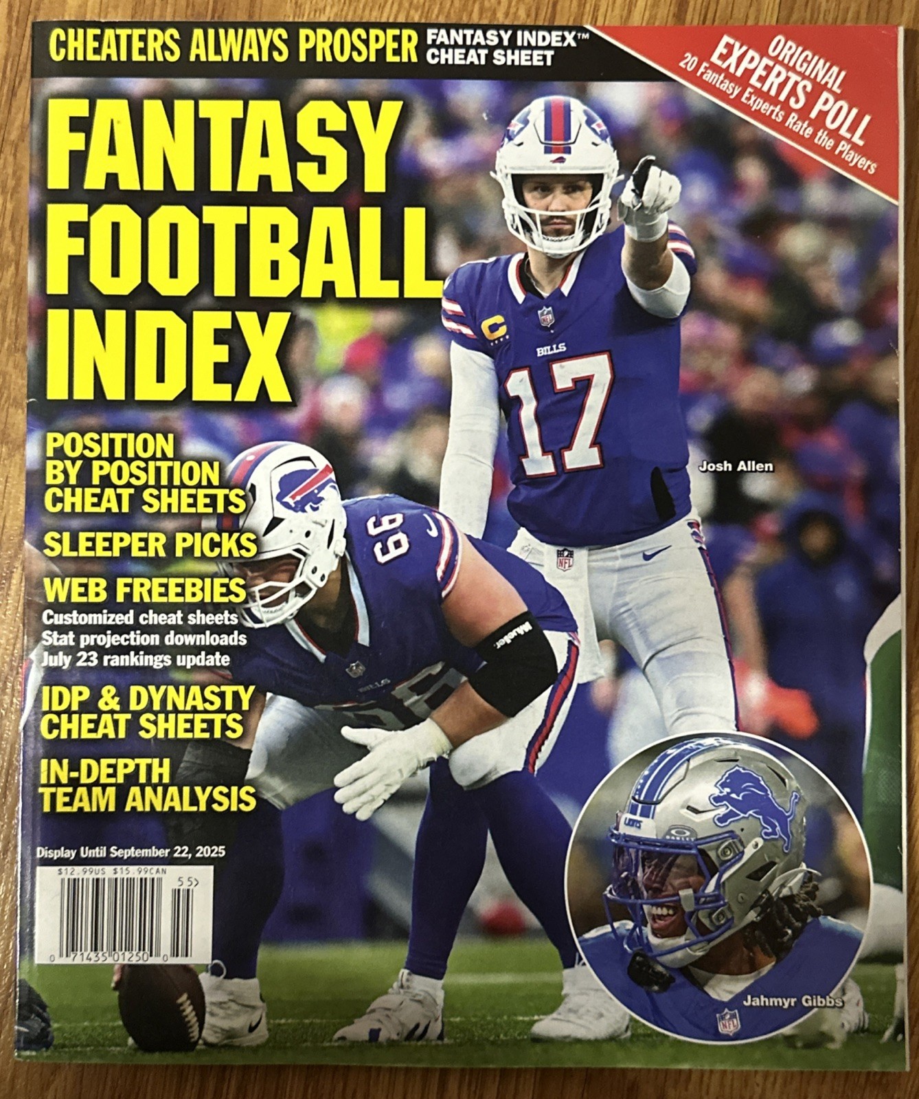 Fantasy Football Index Magazine 2025 Josh Allen