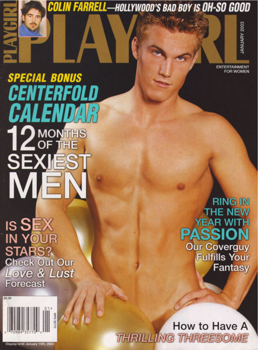 PLAYGIRL January 2003 COLIN FARRELL Jim Brickman TRAINER Daniel Jacob