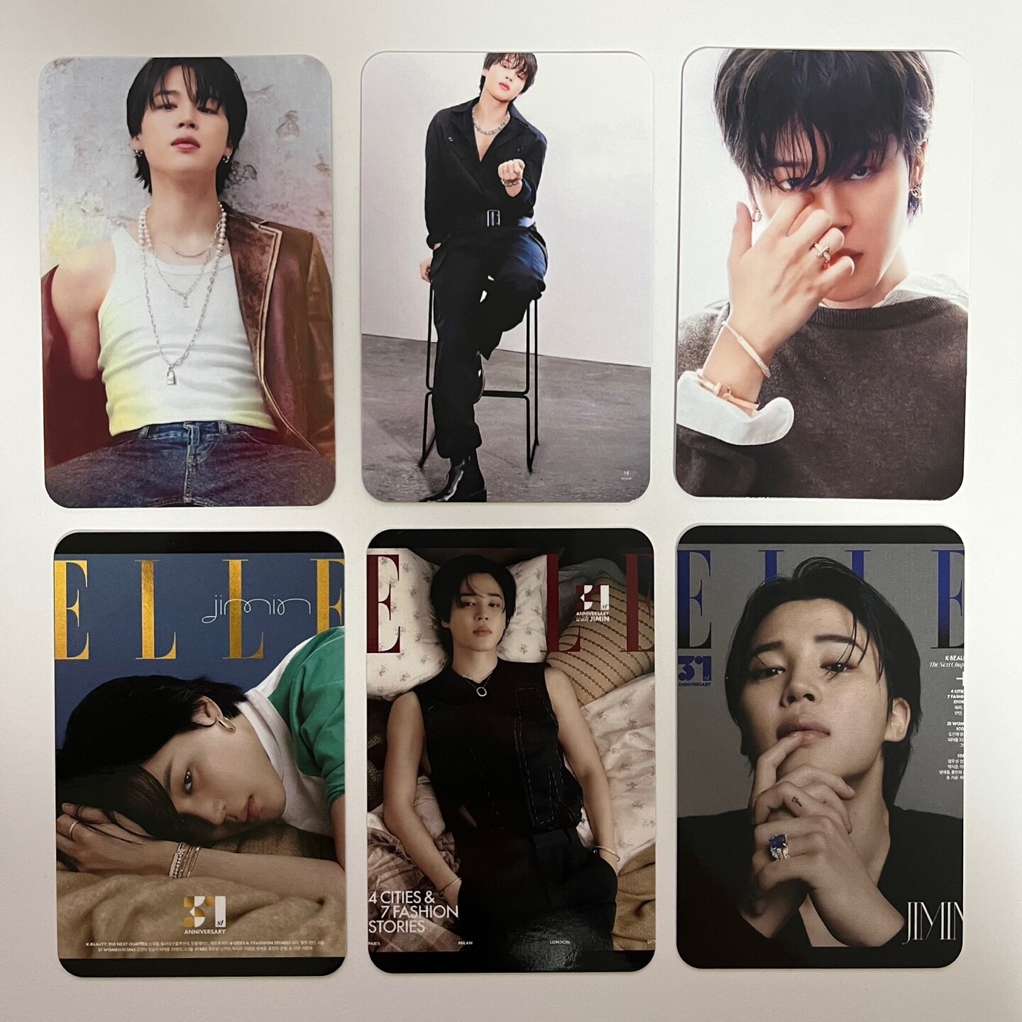 BTS Jimin VOGUE Korea & ELLE Korea magazine photocards 2023 Tiffany Co.