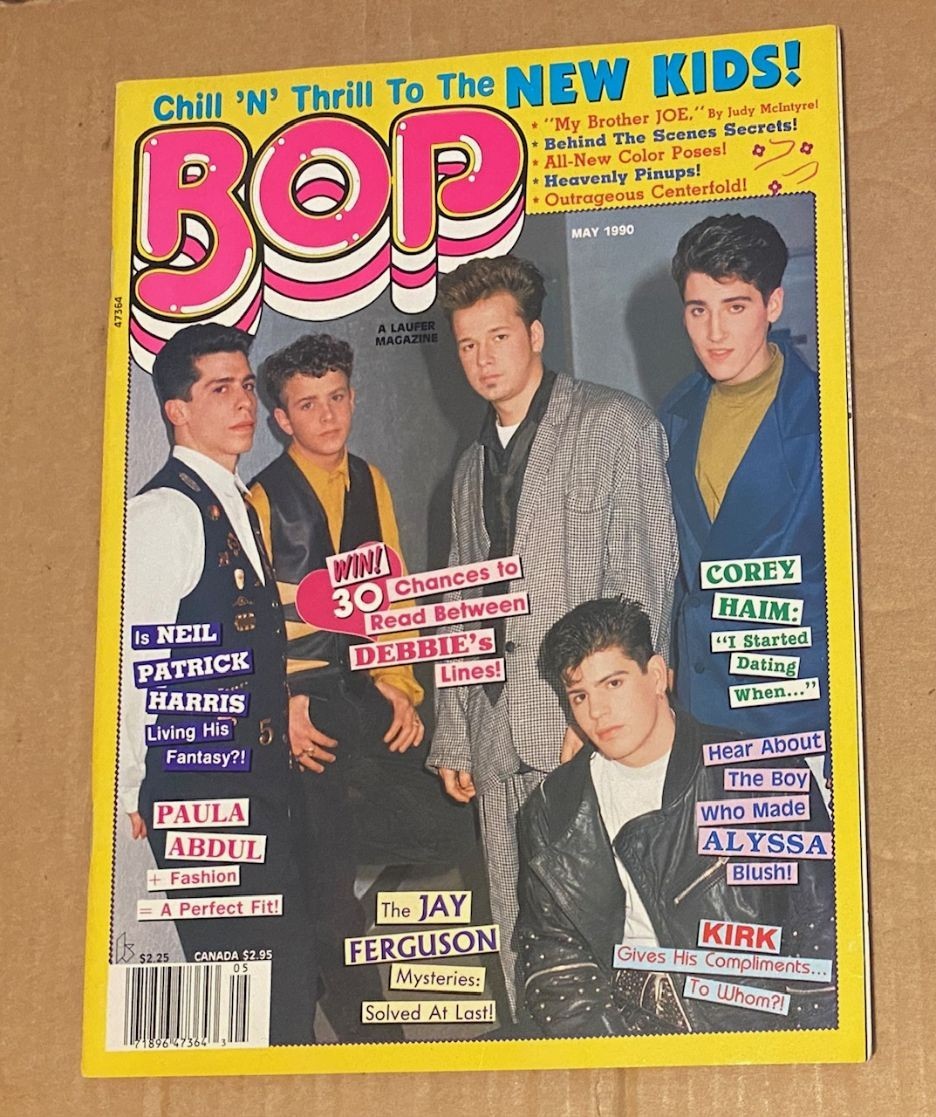 Bop Magazine May 1990 NKOTB, Corey Haim, Alyssa Milano Debbie Gibson NEW