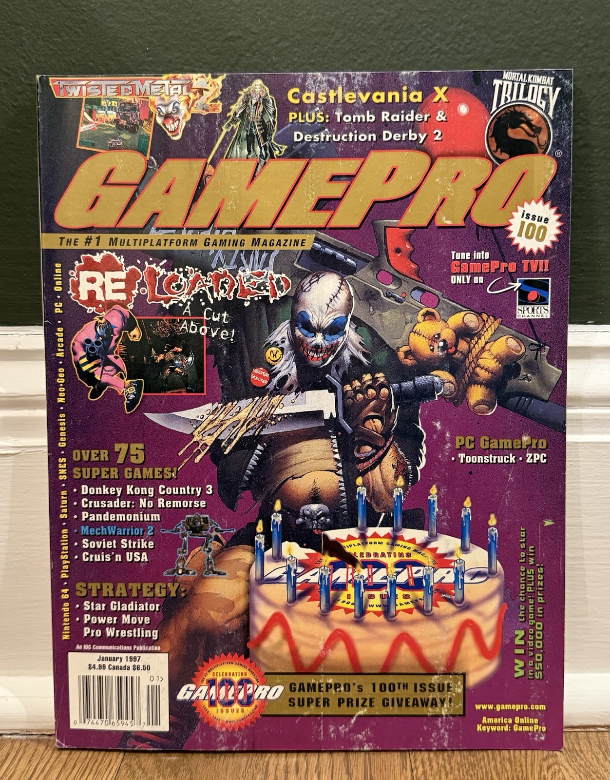 GamePro Magazine 100 Jan 1997, Re-Loaded, Twisted Metal Castlevania X, Complete