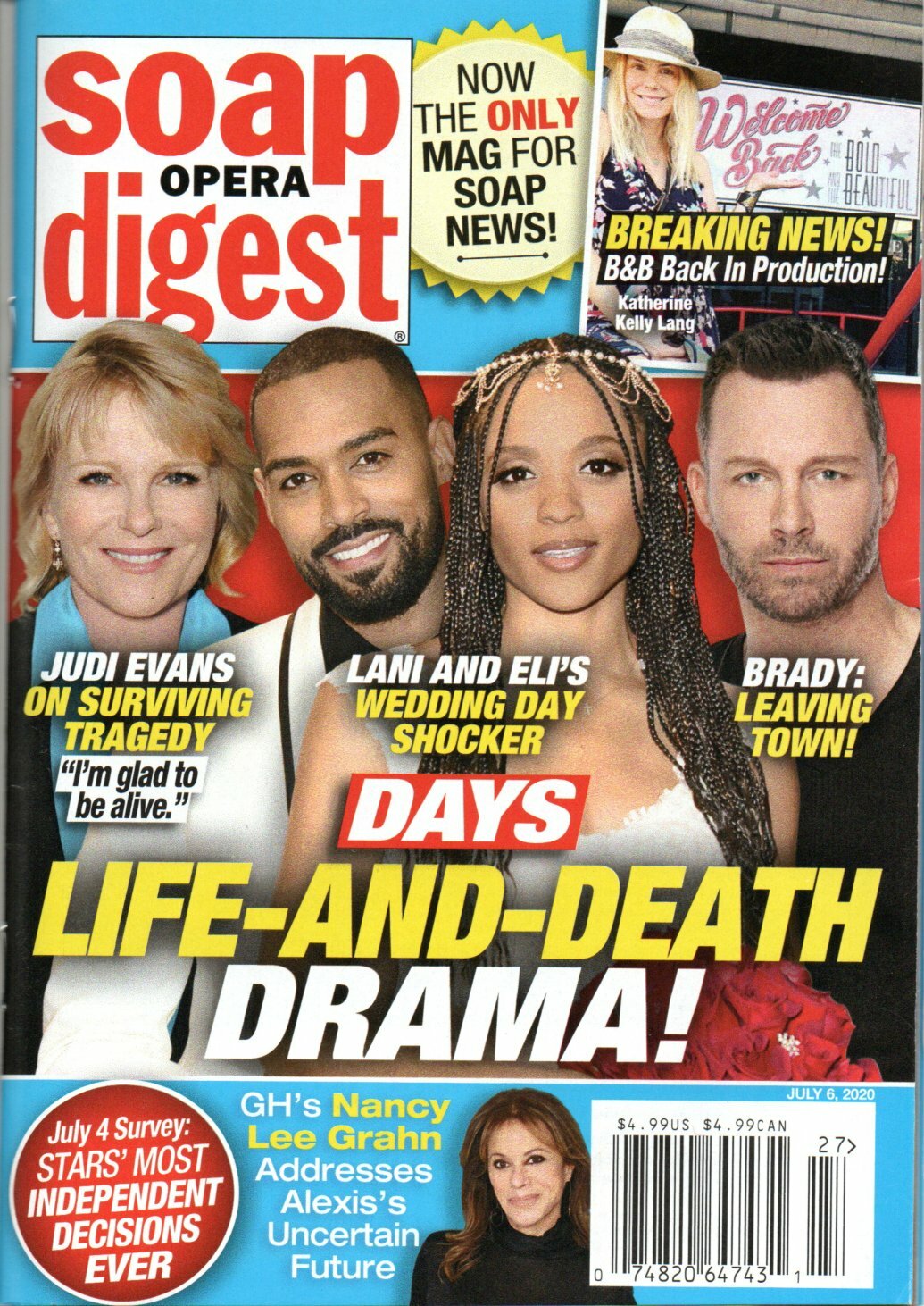Soap Opera Digest July 6 2020 Days of Our Lives Judi Evans Nancy Lee Grahn