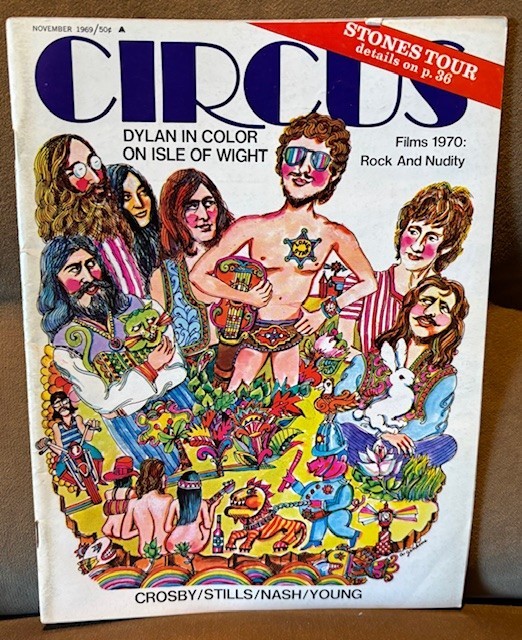 CIRCUS magazine November 1969 – DYLAN CSNY IGGY STOOGE ROLLING STONES