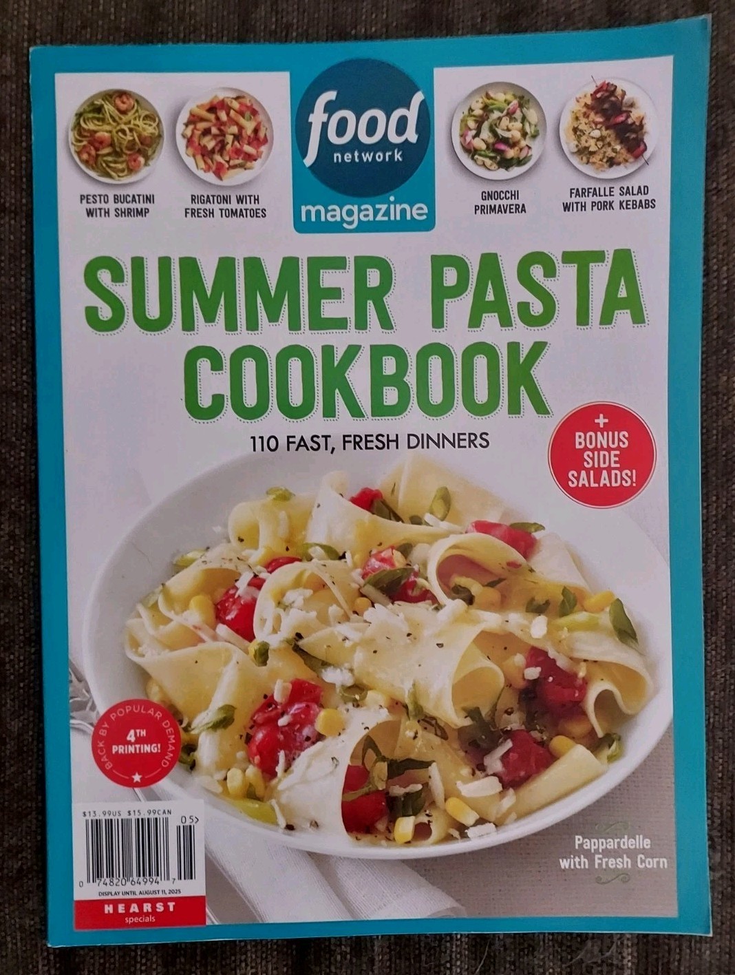 Food Network Magazine SUMMER PASTA Cookbook 110 Fast Fresh Recipes NEW