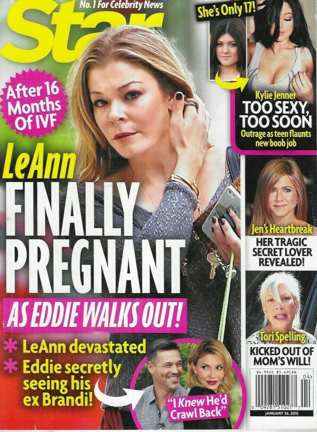 Star Magazine LeAnn Rimes Kylie Jenner Jennifer Aniston Tori Spelling 2015